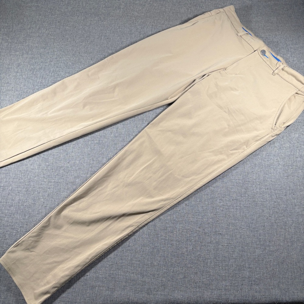 Twillory Performance Pants Mens 33x32 Khaki Tan Technical Fabric Tailored Fit